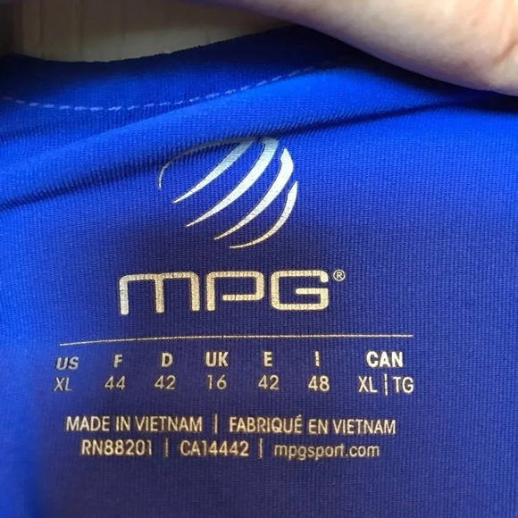 MPG Womens XL Flow Double Layer Yoga Tank Top Blue - Picture 5 of 7